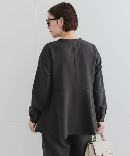 セール】『UR TECH SMOOTHLUXE』F by ROSSO サイドペプラムブラウス