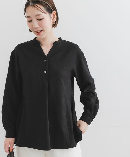 セール】『UR TECH SMOOTHLUXE』F by ROSSO サイドペプラムブラウス