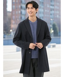 チェスターコート（ブルー・ネイビー/青色系・ロング丈）ファッション