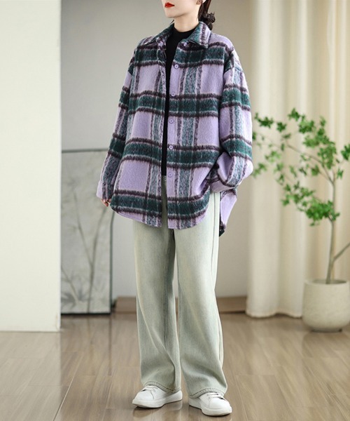 セール】チェック柄シャツジャケット（その他アウター）｜ONEP STAR