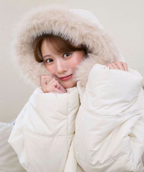 セール】2way中綿フードブルゾン（ダウンジャケット/コート