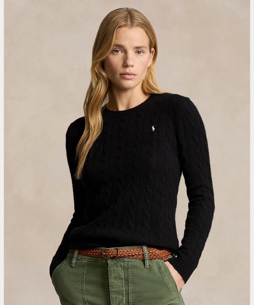 ケーブルニット ウールカシミヤ セーター（ニット/セーター）｜POLO