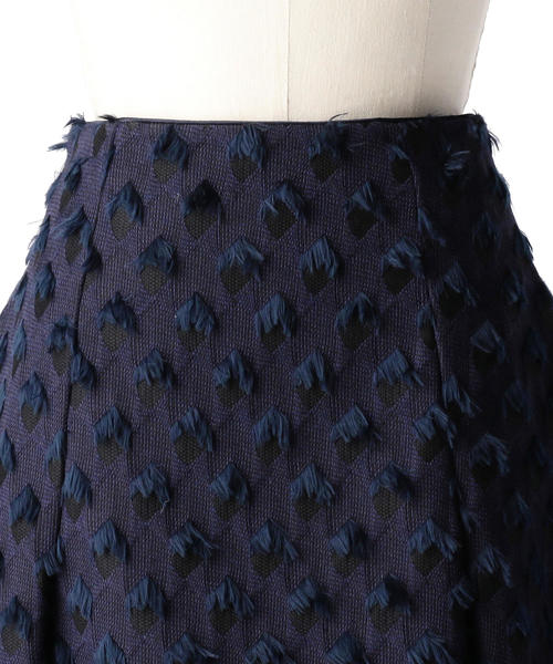 Drawer（ドゥロワー）の「Drawer ネイビージャカードスカート