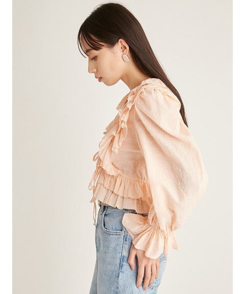 SNIDEL（スナイデル）の「クロップドフリルブラウス（シャツ/ブラウス
