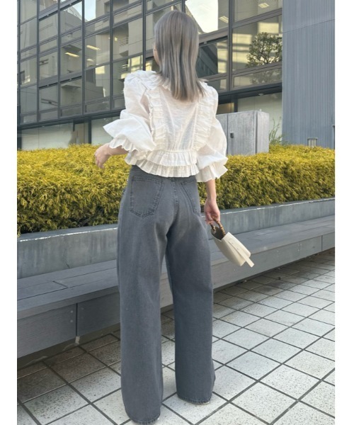 SNIDEL（スナイデル）の「クロップドフリルブラウス（シャツ/ブラウス