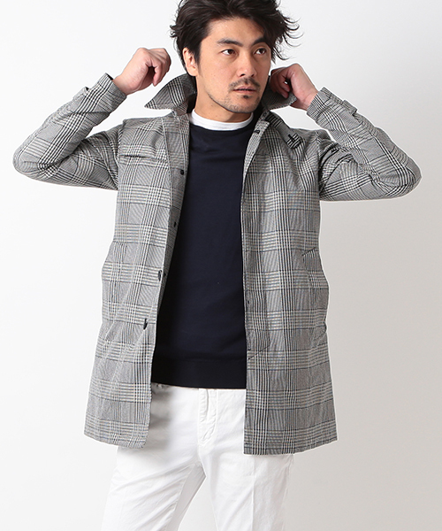 HERNO（ヘルノ）の「◇HERNO / グレンチェック ステンカラーコート