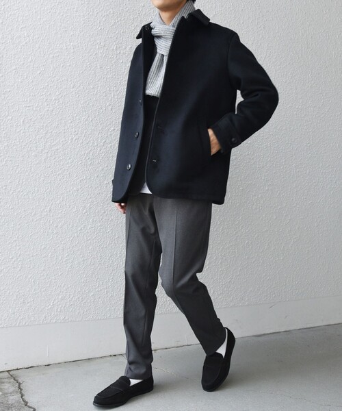 SHIPS any: ウォーム メルトン シングル Pコート◇（ピーコート