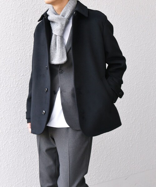 SHIPS any: ウォーム メルトン シングル Pコート◇（ピーコート