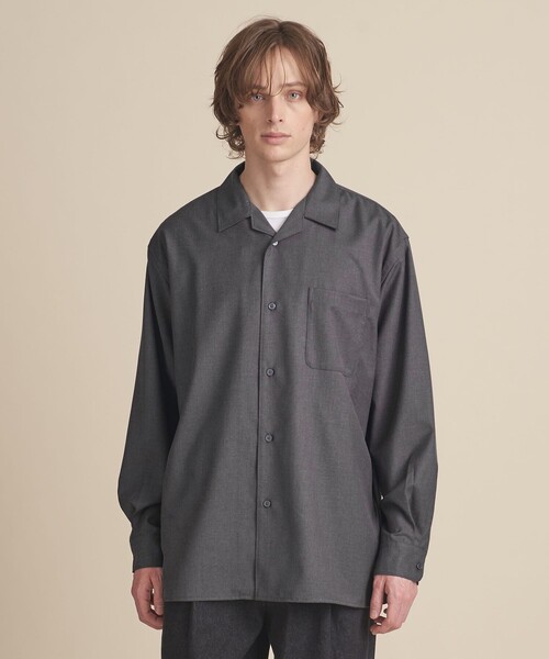 ZOZO限定】ドレープ オープンカラーシャツ -セットアップ対応-（シャツ