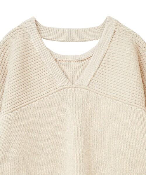 CLANE（クラネ）の「【CLANE/クラネ】W FACE CUT NECK WIDE KNIT TOPS