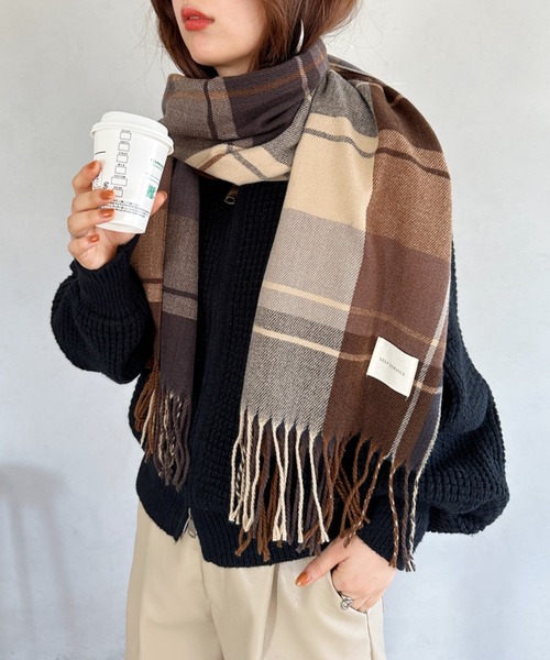 un+frame（アンフレーム）の「tartan check stall muffler／タータン