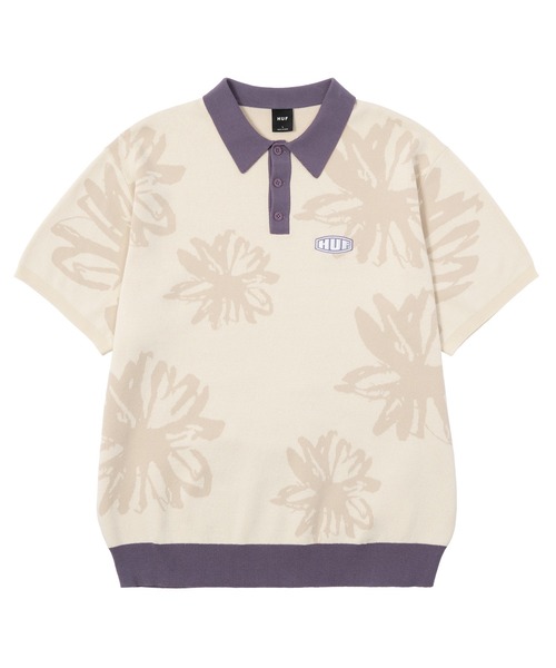HUF（ハフ）の「FLOWER KNIT POLO / HUF ハフ ポロシャツ（ポロシャツ