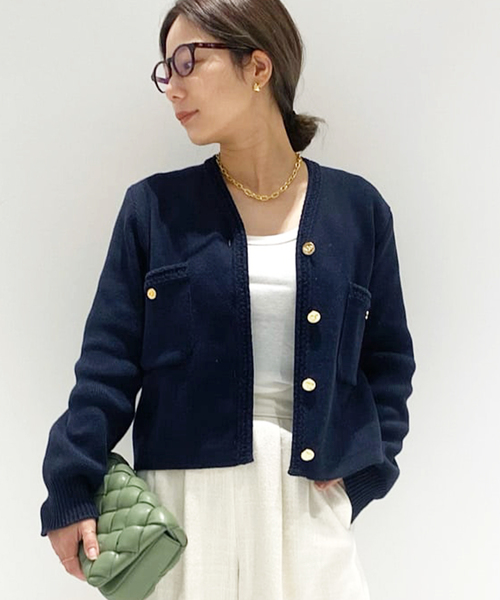 plage（プラージュ）の「《追加》ゴールドボタンニットジャケット2