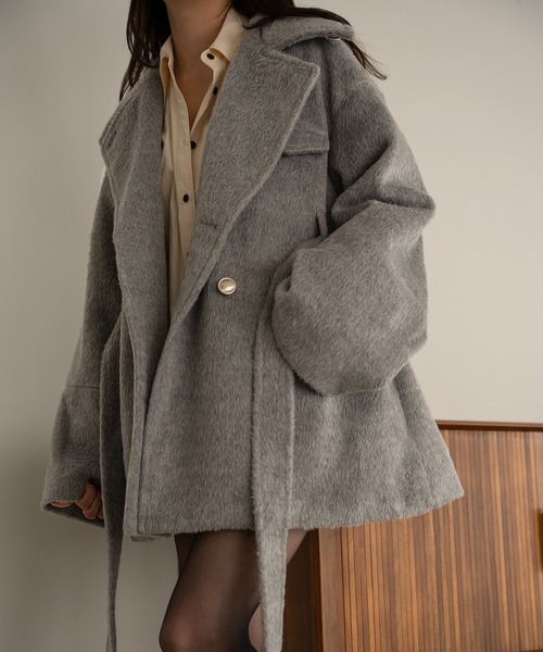 mideal（マイディール）の「shaggy middle coat / シャギーミドル