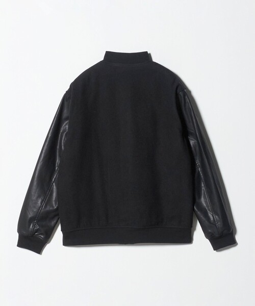 WEB限定 WARDROBE SMART】ブラックメルトン レザーライク スタジャン