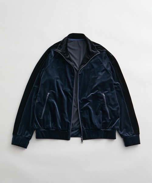 セール】ルーズシルエット ベロア トラックジャケット / セットアップ