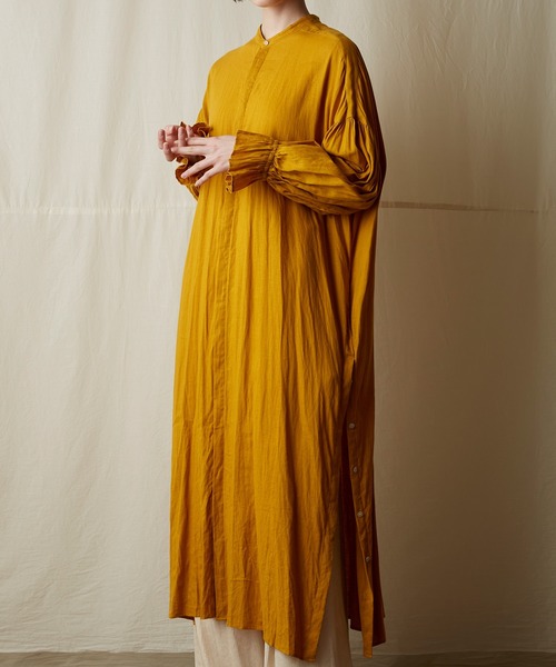 puff-sleeve shirt dress（シャツワンピース）｜suzuki takayuki