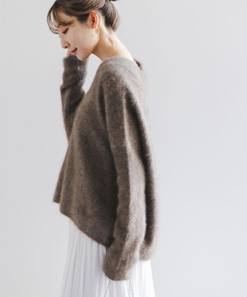 Noble（ノーブル）の「ファーニットVネックプルオーバー（ニット