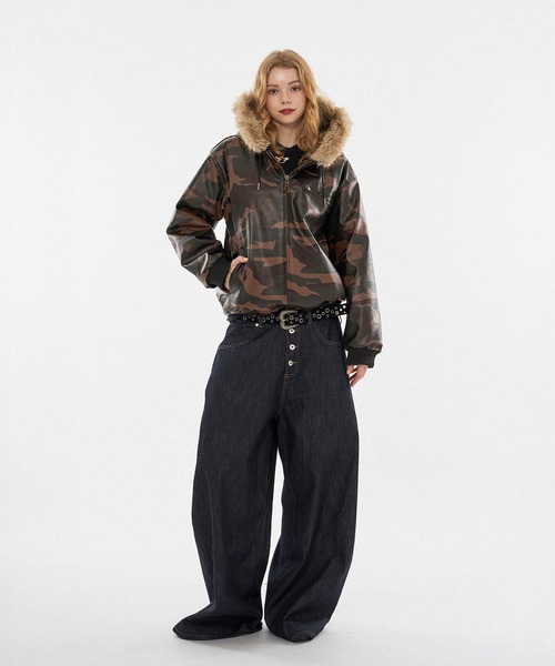 新色登場】DRAW CODE DOUBLE ZIP ARTIFICIAL 2WAY HOOD BLOUSON