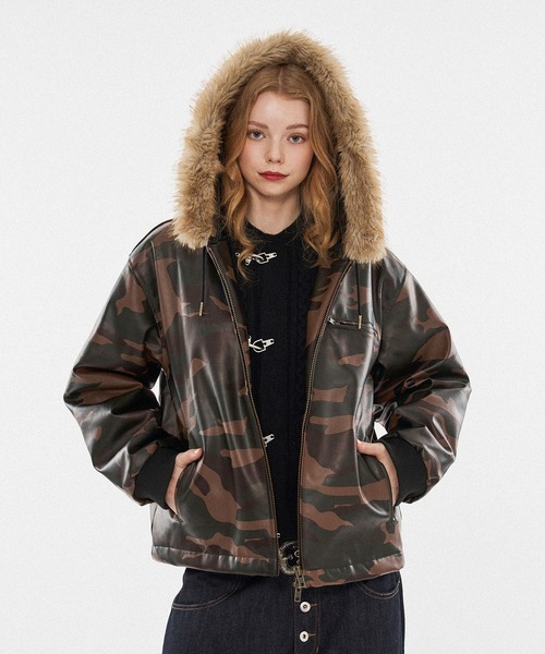 新色登場】DRAW CODE DOUBLE ZIP ARTIFICIAL 2WAY HOOD BLOUSON