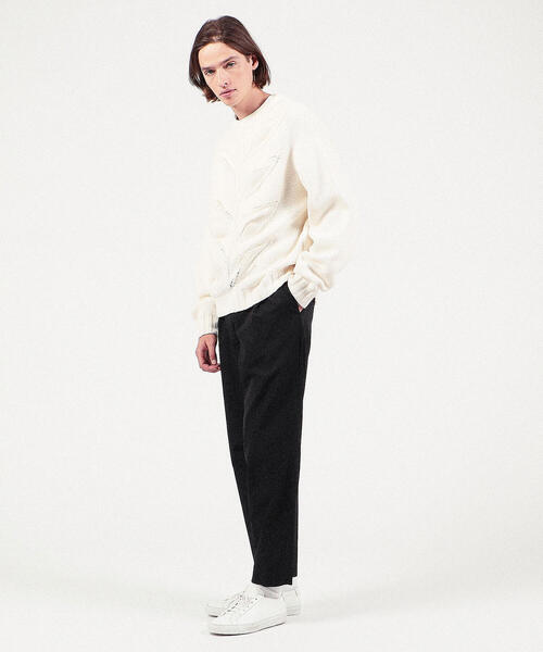 caban（キャバン）の「CABaN ウール リーフハンドクルーネックプル