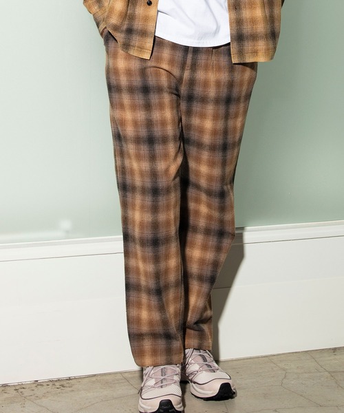 オンブレチェックワンタックイージーパンツ | ジョンブル公式通販