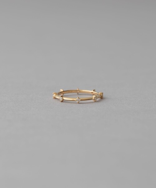 プレイリング] K18YG ダイヤモンド ピンキーリング（リング）｜ete