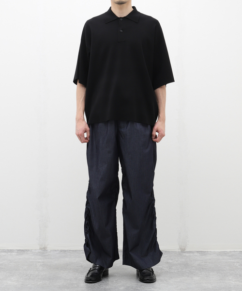 セール】【GABRIELA COLL GARMENTS】ULTRA FINE DENIM DRAPED TROUSERS