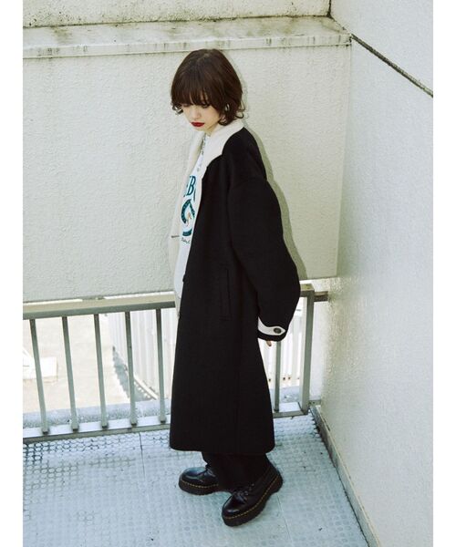 jouetie（ジュエティ）の「バイカラーロングコート【WEB限定カラー