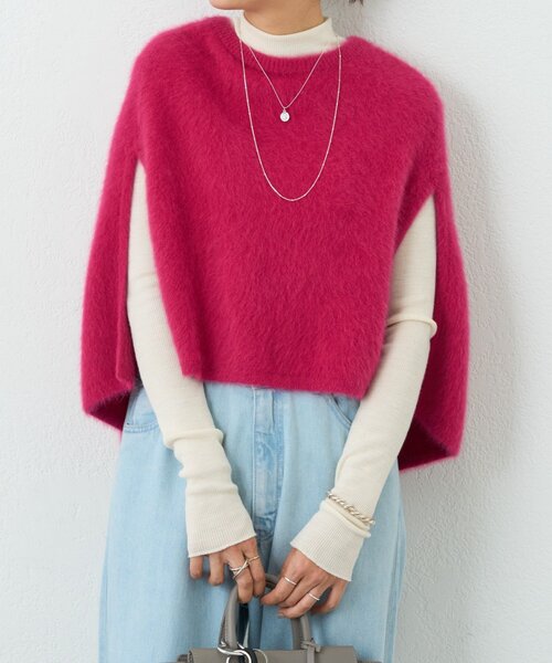 ファーニットポンチョ（ニット/セーター）｜BEARDSLEY（ビアズリー）の