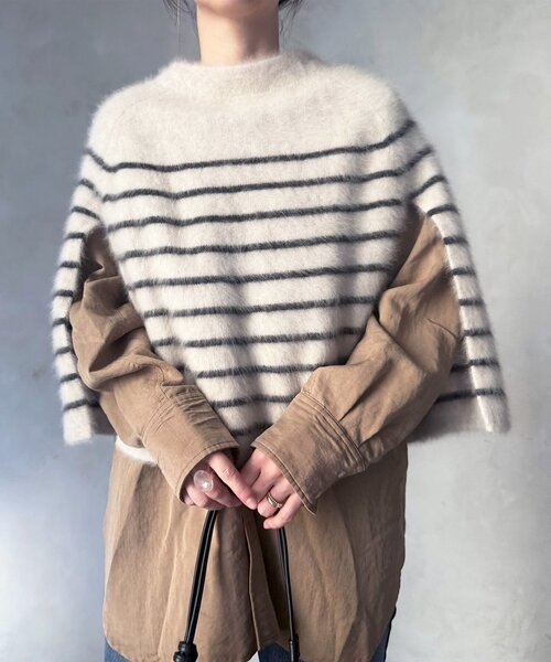 ファーニットポンチョ（ニット/セーター）｜BEARDSLEY（ビアズリー）の