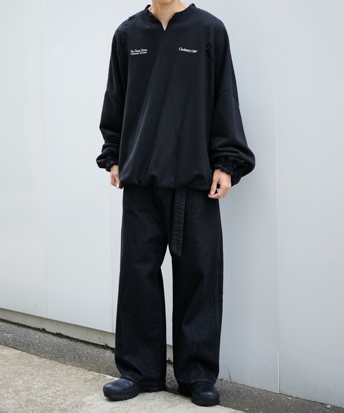 SHINYAKOZUKA/シンヤコズカ】〈別注〉 DAMAGED ORDINARY GIANT CREW