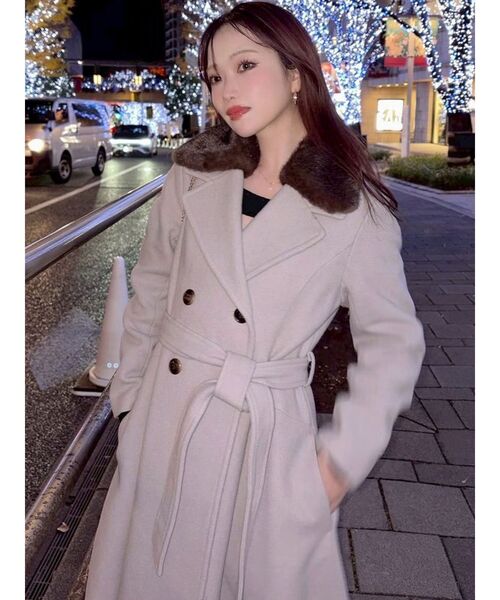 ショートビーバーウールロングコート（その他アウター）｜RESEXXY