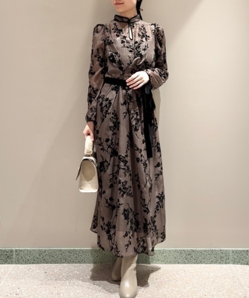 SNIDEL（スナイデル）の「フロッキーシアーワンピース（ワンピース