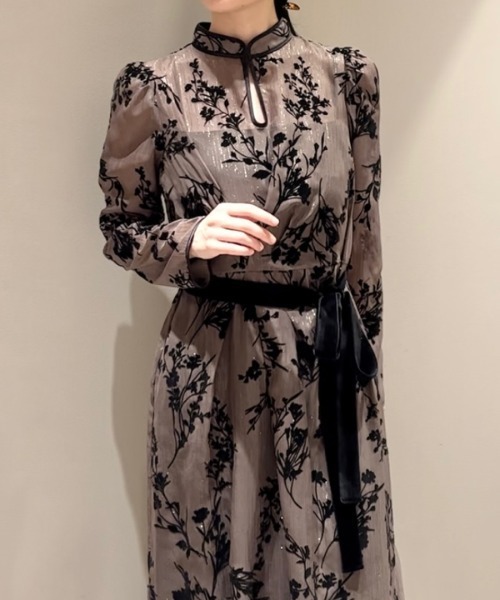 SNIDEL（スナイデル）の「フロッキーシアーワンピース（ワンピース