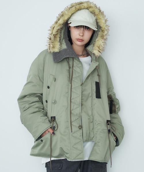 AIVER（アイバー）の「AIVER N-3フライトブルゾン（モッズコート