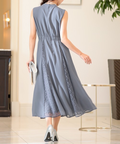 2点セットドレス（レースシフォン切替ワンピースドレス＋ショール