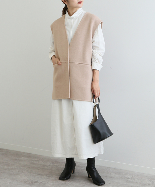 SLOBE IENA（スローブイエナ）の「ダブルフェイスウールジレ（ベスト