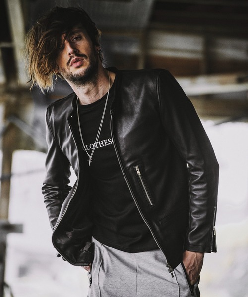 NO ID.（ノーアイディ）の「シープレザーシングルライダースJKT