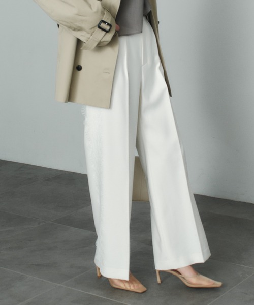 レーストリムタックパンツ（その他パンツ）｜anuans（アニュアンス）の