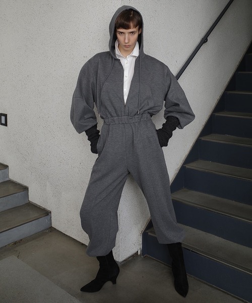 セール】HOODED SWEAT ALL IN ONE（つなぎ/オールインワン）｜CLANE