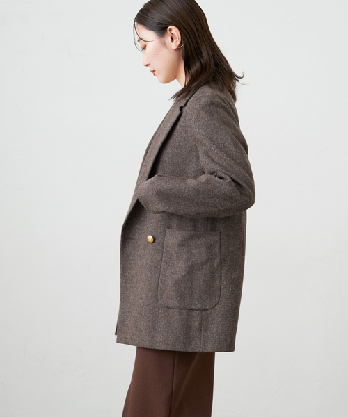 ⚠️期間限定値下げ IENA ラブークル 杢ツイードW前コート 杢ツイードW