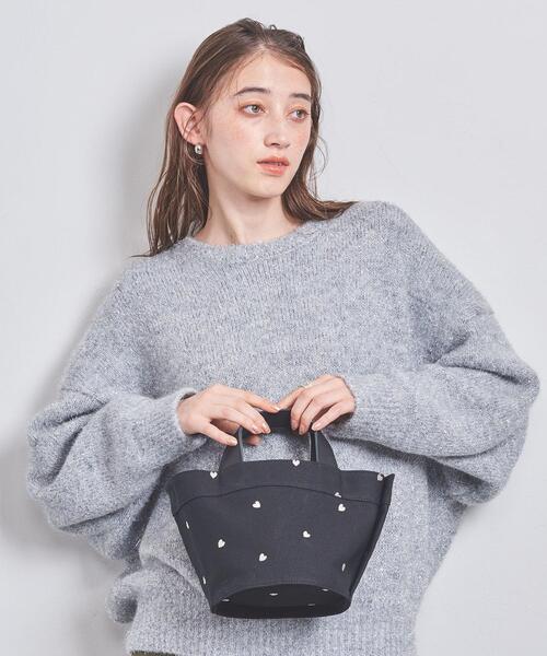 LUDLOW ハート刺繍キャンバストートバッグ Lサイズ LUDLOW（ラドロー