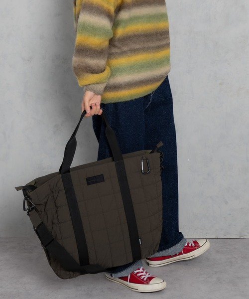 ADAMPATEK/アダムパテック】square quilt shoulder tote bag