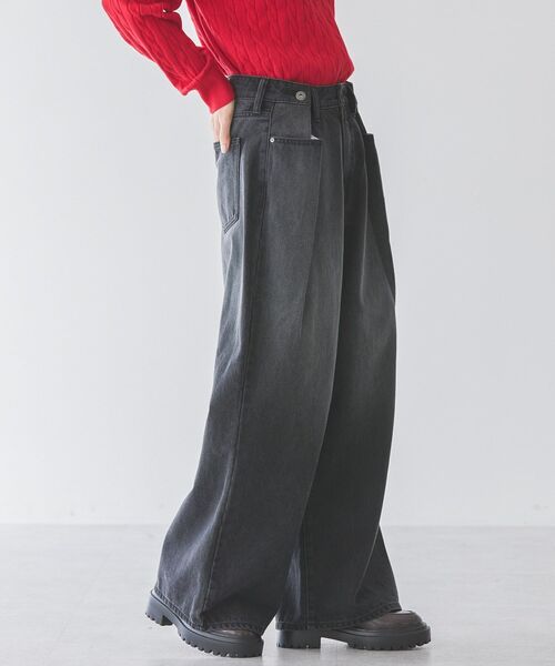 セール】タックワイドデニム（デニムパンツ）｜AMERICAN HOLIC
