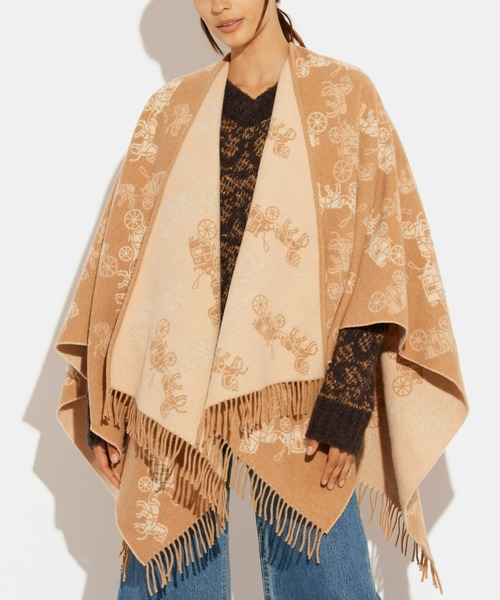 チャミ様専用MAX&Co. アウトレット ベージュ ポンチョ リバーシブル