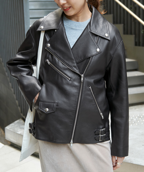 Spick & Span（スピックアンドスパン）の「レザーライダースジャケット