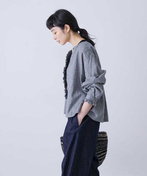 かぐれ（カグレ）の「ワッシャーフリルブラウス（シャツ/ブラウス