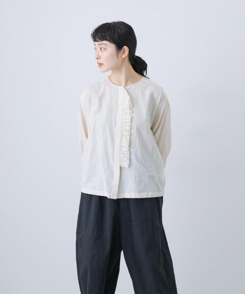 かぐれ（カグレ）の「ワッシャーフリルブラウス（シャツ/ブラウス