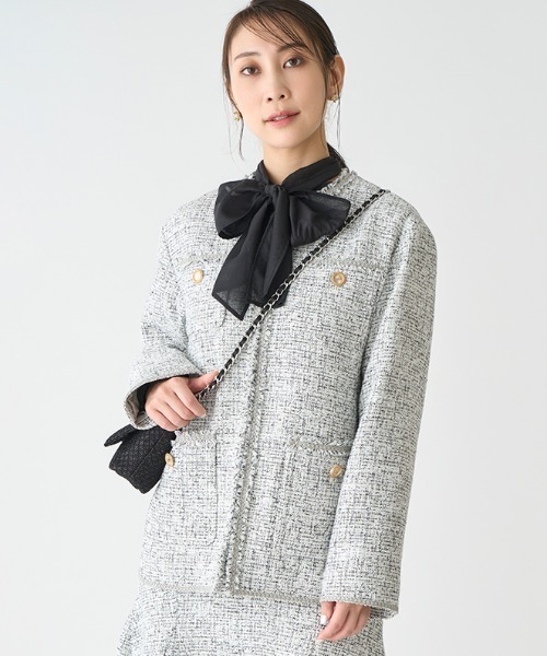 CELFORD（セルフォード）の「ツイードジャケット（ノーカラー